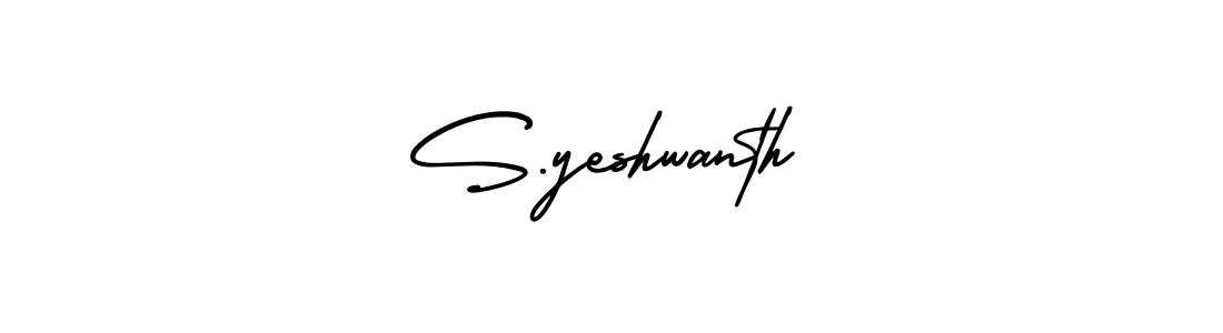 You should practise on your own different ways (AmerikaSignatureDemo-Regular) to write your name (S.yeshwanth) in signature. don't let someone else do it for you. S.yeshwanth signature style 3 images and pictures png