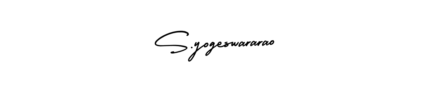 The best way (AmerikaSignatureDemo-Regular) to make a short signature is to pick only two or three words in your name. The name S.yogeswararao include a total of six letters. For converting this name. S.yogeswararao signature style 3 images and pictures png
