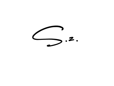 How to make S.z. signature? AmerikaSignatureDemo-Regular is a professional autograph style. Create handwritten signature for S.z. name. S.z. signature style 3 images and pictures png