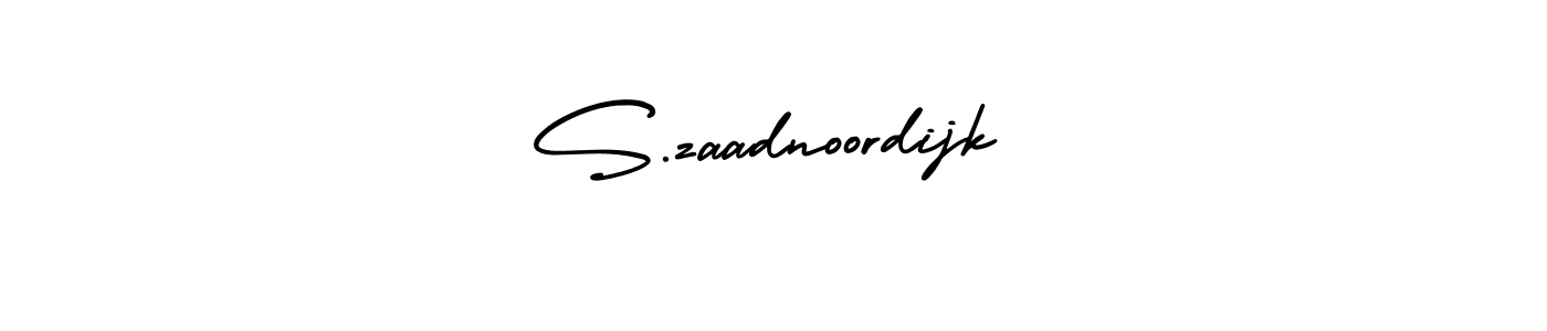 How to make S.zaadnoordijk name signature. Use AmerikaSignatureDemo-Regular style for creating short signs online. This is the latest handwritten sign. S.zaadnoordijk signature style 3 images and pictures png