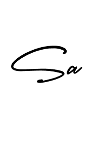 Design your own signature with our free online signature maker. With this signature software, you can create a handwritten (AmerikaSignatureDemo-Regular) signature for name Sa. Sa signature style 3 images and pictures png