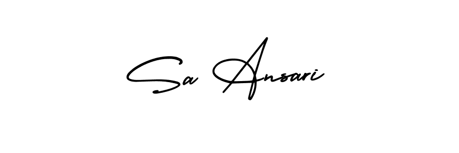 This is the best signature style for the Sa Ansari name. Also you like these signature font (AmerikaSignatureDemo-Regular). Mix name signature. Sa Ansari signature style 3 images and pictures png