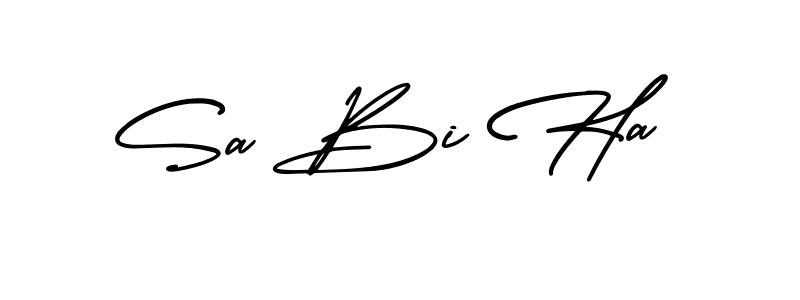 Sa Bi Ha stylish signature style. Best Handwritten Sign (AmerikaSignatureDemo-Regular) for my name. Handwritten Signature Collection Ideas for my name Sa Bi Ha. Sa Bi Ha signature style 3 images and pictures png
