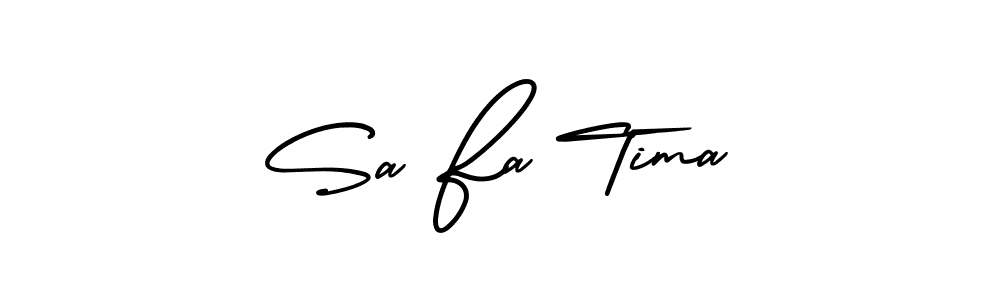 Design your own signature with our free online signature maker. With this signature software, you can create a handwritten (AmerikaSignatureDemo-Regular) signature for name Sa Fa Tima. Sa Fa Tima signature style 3 images and pictures png