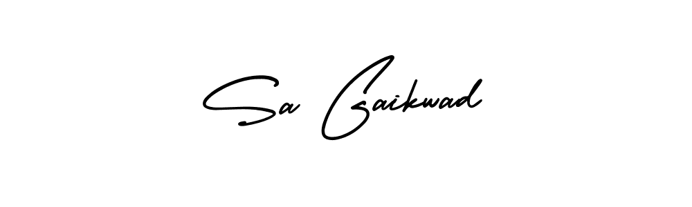 if you are searching for the best signature style for your name Sa Gaikwad. so please give up your signature search. here we have designed multiple signature styles  using AmerikaSignatureDemo-Regular. Sa Gaikwad signature style 3 images and pictures png