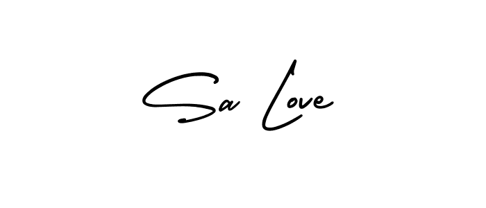 The best way (AmerikaSignatureDemo-Regular) to make a short signature is to pick only two or three words in your name. The name Sa Love include a total of six letters. For converting this name. Sa Love signature style 3 images and pictures png