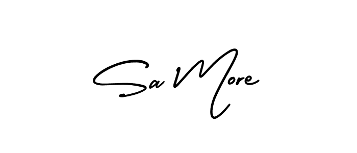 Design your own signature with our free online signature maker. With this signature software, you can create a handwritten (AmerikaSignatureDemo-Regular) signature for name Sa More. Sa More signature style 3 images and pictures png
