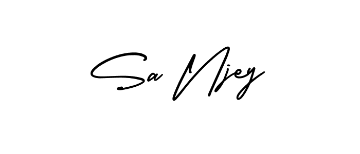 How to Draw Sa Njey signature style? AmerikaSignatureDemo-Regular is a latest design signature styles for name Sa Njey. Sa Njey signature style 3 images and pictures png