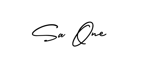 It looks lik you need a new signature style for name Sa One. Design unique handwritten (AmerikaSignatureDemo-Regular) signature with our free signature maker in just a few clicks. Sa One signature style 3 images and pictures png