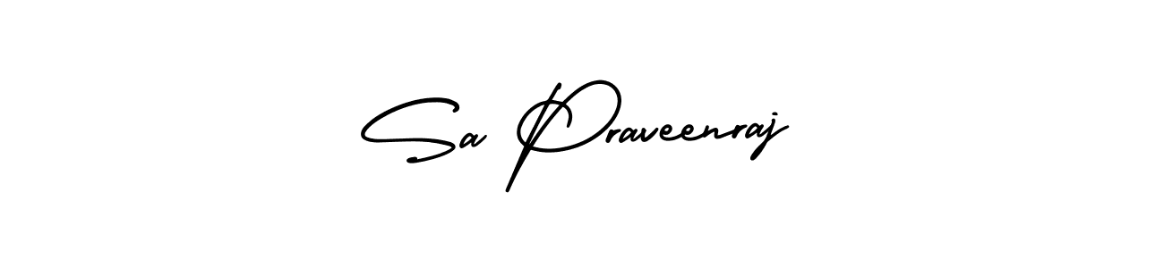 How to make Sa Praveenraj signature? AmerikaSignatureDemo-Regular is a professional autograph style. Create handwritten signature for Sa Praveenraj name. Sa Praveenraj signature style 3 images and pictures png