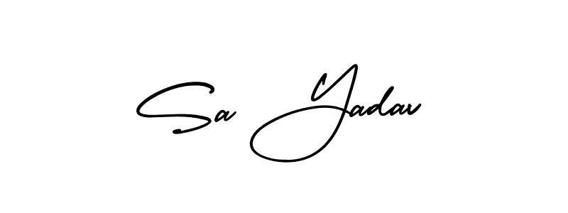 Make a beautiful signature design for name Sa Yadav. Use this online signature maker to create a handwritten signature for free. Sa Yadav signature style 3 images and pictures png