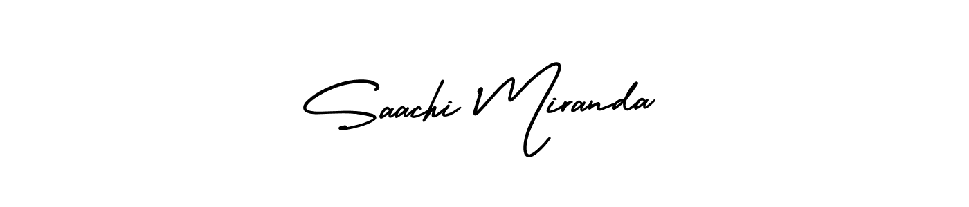 Also You can easily find your signature by using the search form. We will create Saachi Miranda name handwritten signature images for you free of cost using AmerikaSignatureDemo-Regular sign style. Saachi Miranda signature style 3 images and pictures png