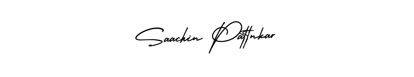 The best way (AmerikaSignatureDemo-Regular) to make a short signature is to pick only two or three words in your name. The name Saachin Pattnkar include a total of six letters. For converting this name. Saachin Pattnkar signature style 3 images and pictures png