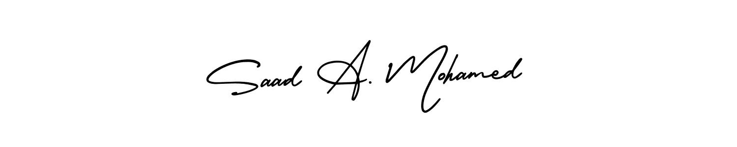 Also You can easily find your signature by using the search form. We will create Saad A. Mohamed name handwritten signature images for you free of cost using AmerikaSignatureDemo-Regular sign style. Saad A. Mohamed signature style 3 images and pictures png