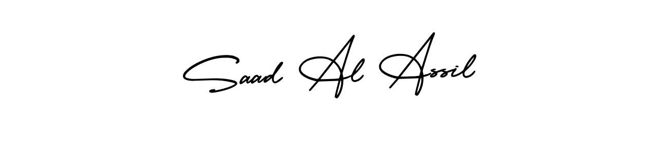 How to make Saad Al Assil signature? AmerikaSignatureDemo-Regular is a professional autograph style. Create handwritten signature for Saad Al Assil name. Saad Al Assil signature style 3 images and pictures png