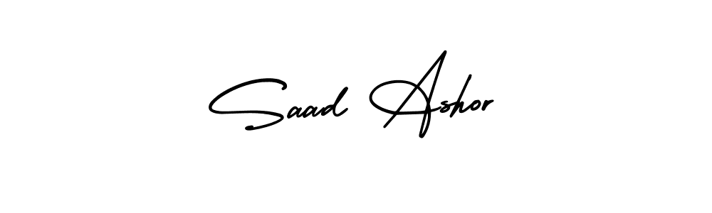 Design your own signature with our free online signature maker. With this signature software, you can create a handwritten (AmerikaSignatureDemo-Regular) signature for name Saad Ashor. Saad Ashor signature style 3 images and pictures png