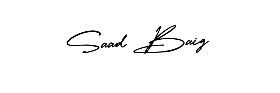 You can use this online signature creator to create a handwritten signature for the name Saad Baig. This is the best online autograph maker. Saad Baig signature style 3 images and pictures png