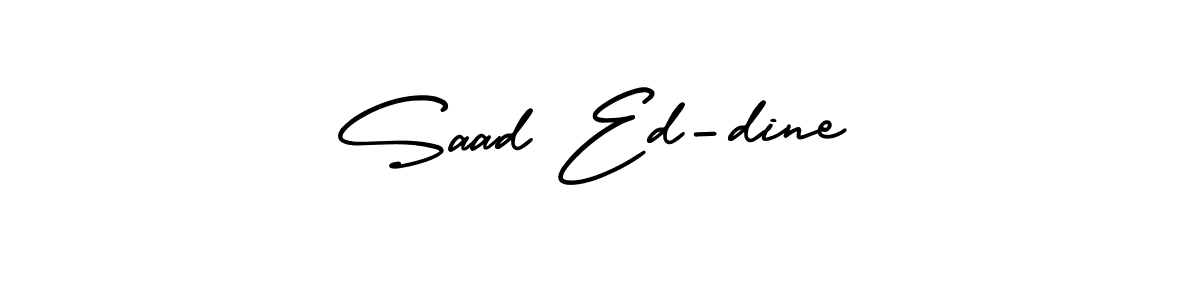 Check out images of Autograph of Saad Ed-dine name. Actor Saad Ed-dine Signature Style. AmerikaSignatureDemo-Regular is a professional sign style online. Saad Ed-dine signature style 3 images and pictures png