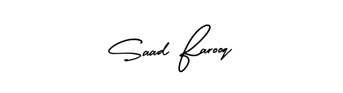 Create a beautiful signature design for name Saad Farooq. With this signature (AmerikaSignatureDemo-Regular) fonts, you can make a handwritten signature for free. Saad Farooq signature style 3 images and pictures png