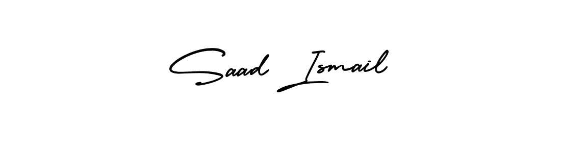 How to make Saad Ismail name signature. Use AmerikaSignatureDemo-Regular style for creating short signs online. This is the latest handwritten sign. Saad Ismail signature style 3 images and pictures png