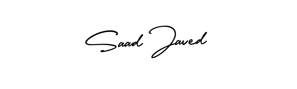 Saad Javed stylish signature style. Best Handwritten Sign (AmerikaSignatureDemo-Regular) for my name. Handwritten Signature Collection Ideas for my name Saad Javed. Saad Javed signature style 3 images and pictures png