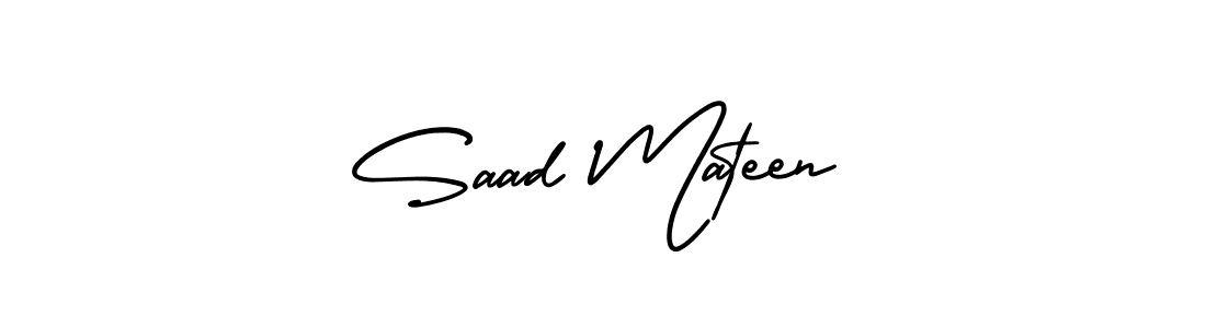 Design your own signature with our free online signature maker. With this signature software, you can create a handwritten (AmerikaSignatureDemo-Regular) signature for name Saad Mateen. Saad Mateen signature style 3 images and pictures png