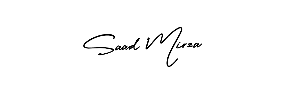 Design your own signature with our free online signature maker. With this signature software, you can create a handwritten (AmerikaSignatureDemo-Regular) signature for name Saad Mirza. Saad Mirza signature style 3 images and pictures png