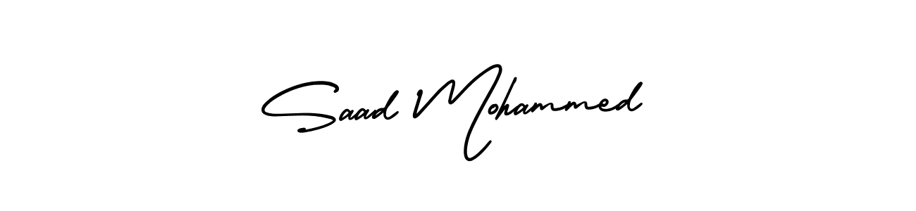 Use a signature maker to create a handwritten signature online. With this signature software, you can design (AmerikaSignatureDemo-Regular) your own signature for name Saad Mohammed. Saad Mohammed signature style 3 images and pictures png