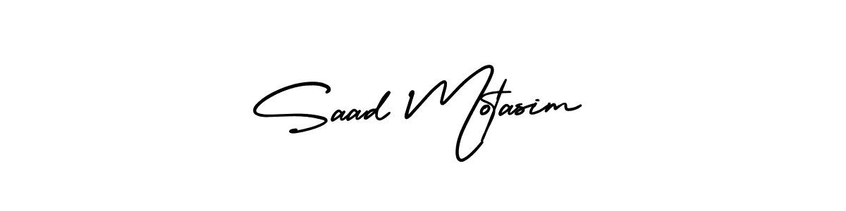 Make a beautiful signature design for name Saad Motasim. With this signature (AmerikaSignatureDemo-Regular) style, you can create a handwritten signature for free. Saad Motasim signature style 3 images and pictures png