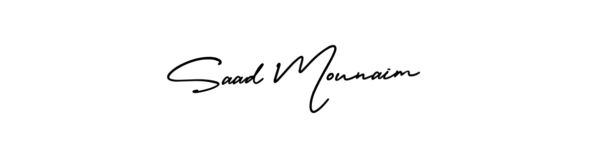 You can use this online signature creator to create a handwritten signature for the name Saad Mounaim. This is the best online autograph maker. Saad Mounaim signature style 3 images and pictures png