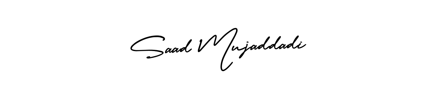 Create a beautiful signature design for name Saad Mujaddadi. With this signature (AmerikaSignatureDemo-Regular) fonts, you can make a handwritten signature for free. Saad Mujaddadi signature style 3 images and pictures png