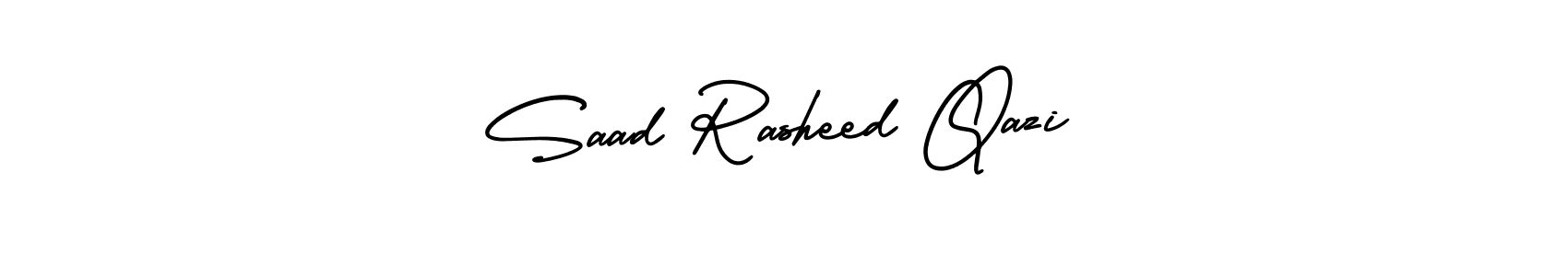 How to make Saad Rasheed Qazi name signature. Use AmerikaSignatureDemo-Regular style for creating short signs online. This is the latest handwritten sign. Saad Rasheed Qazi signature style 3 images and pictures png