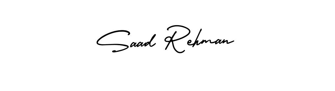 Create a beautiful signature design for name Saad Rehman. With this signature (AmerikaSignatureDemo-Regular) fonts, you can make a handwritten signature for free. Saad Rehman signature style 3 images and pictures png