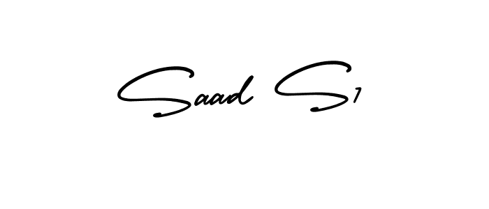 Use a signature maker to create a handwritten signature online. With this signature software, you can design (AmerikaSignatureDemo-Regular) your own signature for name Saad S7. Saad S7 signature style 3 images and pictures png