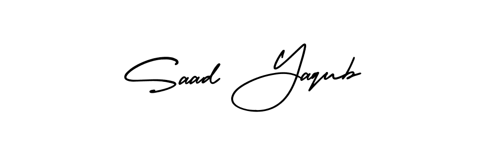 if you are searching for the best signature style for your name Saad Yaqub. so please give up your signature search. here we have designed multiple signature styles  using AmerikaSignatureDemo-Regular. Saad Yaqub signature style 3 images and pictures png