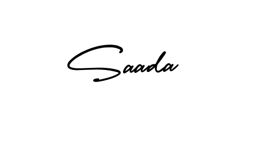 It looks lik you need a new signature style for name Saada. Design unique handwritten (AmerikaSignatureDemo-Regular) signature with our free signature maker in just a few clicks. Saada signature style 3 images and pictures png