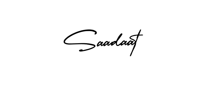 Design your own signature with our free online signature maker. With this signature software, you can create a handwritten (AmerikaSignatureDemo-Regular) signature for name Saadaat. Saadaat signature style 3 images and pictures png