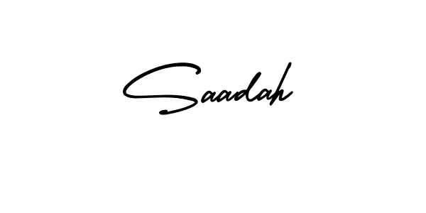 Make a beautiful signature design for name Saadah. Use this online signature maker to create a handwritten signature for free. Saadah signature style 3 images and pictures png