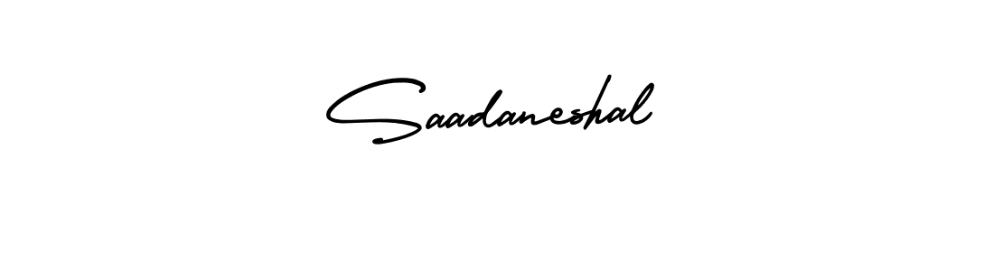 Make a beautiful signature design for name Saadaneshal. Use this online signature maker to create a handwritten signature for free. Saadaneshal signature style 3 images and pictures png