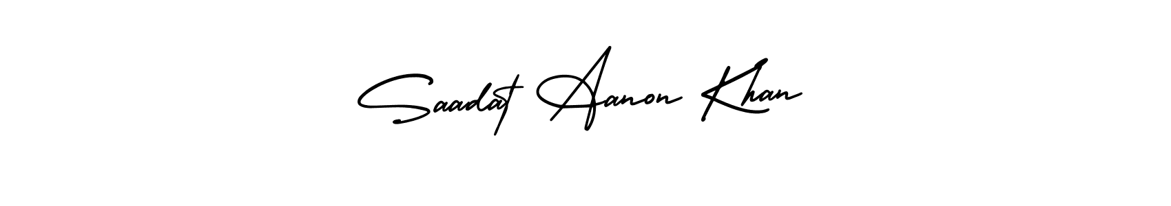 Also we have Saadat Aanon Khan name is the best signature style. Create professional handwritten signature collection using AmerikaSignatureDemo-Regular autograph style. Saadat Aanon Khan signature style 3 images and pictures png