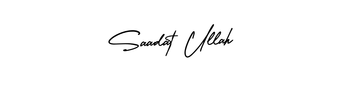 It looks lik you need a new signature style for name Saadat Ullah. Design unique handwritten (AmerikaSignatureDemo-Regular) signature with our free signature maker in just a few clicks. Saadat Ullah signature style 3 images and pictures png