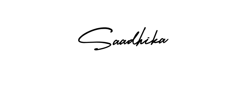 Make a beautiful signature design for name Saadhika. With this signature (AmerikaSignatureDemo-Regular) style, you can create a handwritten signature for free. Saadhika signature style 3 images and pictures png