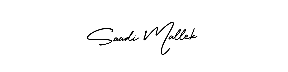 See photos of Saadi Mallek official signature by Spectra . Check more albums & portfolios. Read reviews & check more about AmerikaSignatureDemo-Regular font. Saadi Mallek signature style 3 images and pictures png