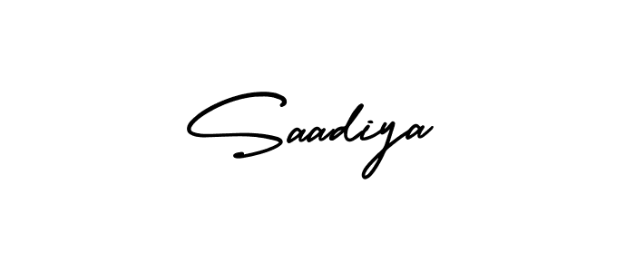 Create a beautiful signature design for name Saadiya. With this signature (AmerikaSignatureDemo-Regular) fonts, you can make a handwritten signature for free. Saadiya signature style 3 images and pictures png