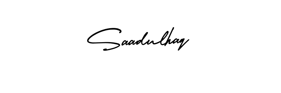 Create a beautiful signature design for name Saadulhaq. With this signature (AmerikaSignatureDemo-Regular) fonts, you can make a handwritten signature for free. Saadulhaq signature style 3 images and pictures png