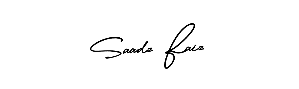 Use a signature maker to create a handwritten signature online. With this signature software, you can design (AmerikaSignatureDemo-Regular) your own signature for name Saadz Faiz. Saadz Faiz signature style 3 images and pictures png