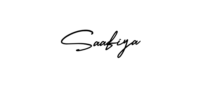 How to make Saafiya name signature. Use AmerikaSignatureDemo-Regular style for creating short signs online. This is the latest handwritten sign. Saafiya signature style 3 images and pictures png