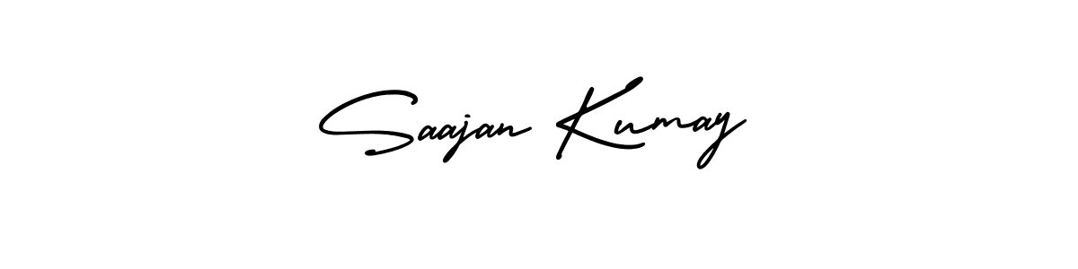 How to make Saajan Kumay name signature. Use AmerikaSignatureDemo-Regular style for creating short signs online. This is the latest handwritten sign. Saajan Kumay signature style 3 images and pictures png