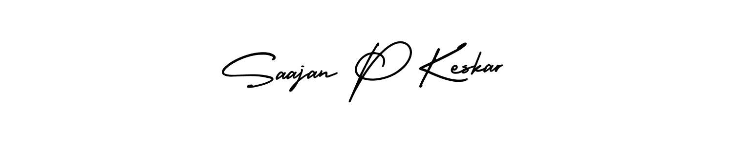 It looks lik you need a new signature style for name Saajan P Keskar. Design unique handwritten (AmerikaSignatureDemo-Regular) signature with our free signature maker in just a few clicks. Saajan P Keskar signature style 3 images and pictures png