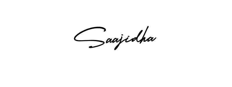 How to make Saajidha name signature. Use AmerikaSignatureDemo-Regular style for creating short signs online. This is the latest handwritten sign. Saajidha signature style 3 images and pictures png